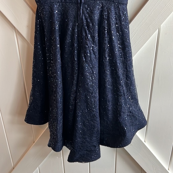 SALE Size 7 Junior Be Smart Navy High Low Cocktail Dress - Picture 6 of 10